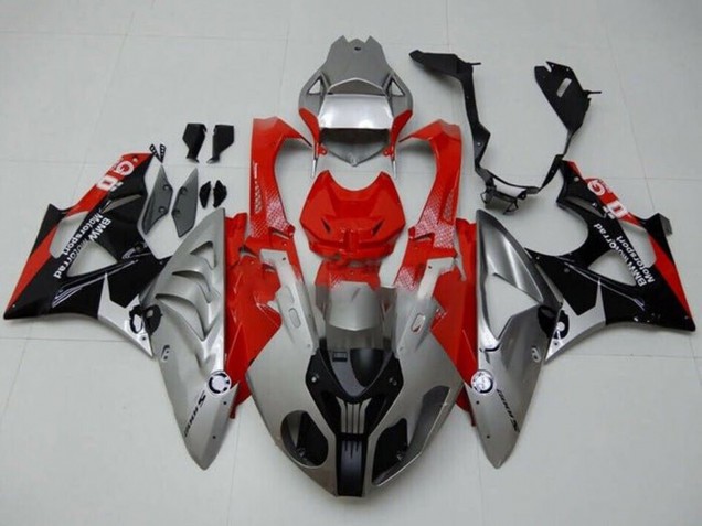 Silber Rot Schwarz 2009-2014 BMW S1000RR Motorrad Verkleidung
