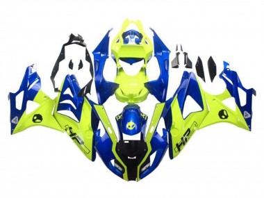 Blau Gelb HP 2009-2014 BMW S1000RR Motorrad Verkleidung