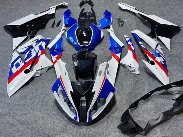 Weiß Rot Blau Glänzendes Schwarz Tyco 2009-2014 BMW S1000RR Motorrad Verkleidung