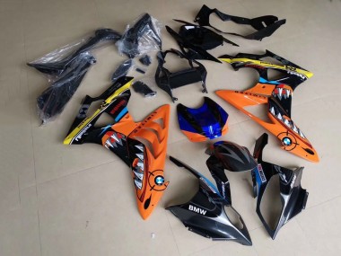Gelb Blau Orange Schwarz Hai 2009-2014 BMW S1000RR Motorrad Verkleidung