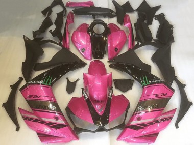 Rosa Schwarz Grün Monster 2015-2018 Yamaha YZF R3 Motorrad Verkleidung