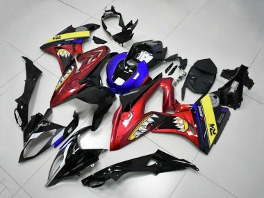 Blau Rot Gelb Schwarz Hai 2015-2016 BMW S1000RR Motorrad Verkleidung