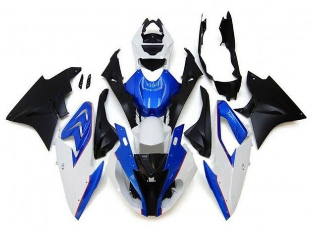 Weiß Blau Matt Schwarz 2017-2018 BMW S1000RR Motorrad Verkleidung