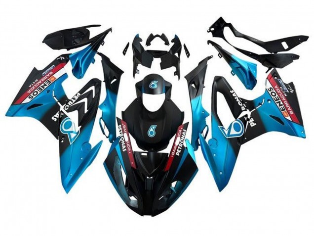 Blau Rot Matt Schwarz Petronas 2017-2018 BMW S1000RR Motorrad Verkleidung