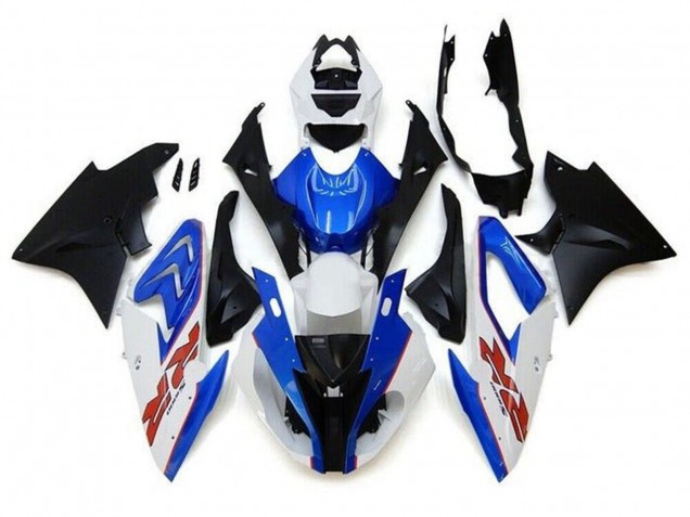 Weiß Blau Matt Schwarz Pinstreifen RR 2017-2018 BMW S1000RR Motorrad Verkleidung
