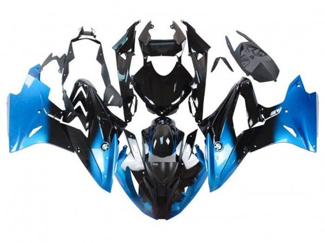 Blau Glänzendes Schwarz Fade 2017-2018 BMW S1000RR Motorrad Verkleidung