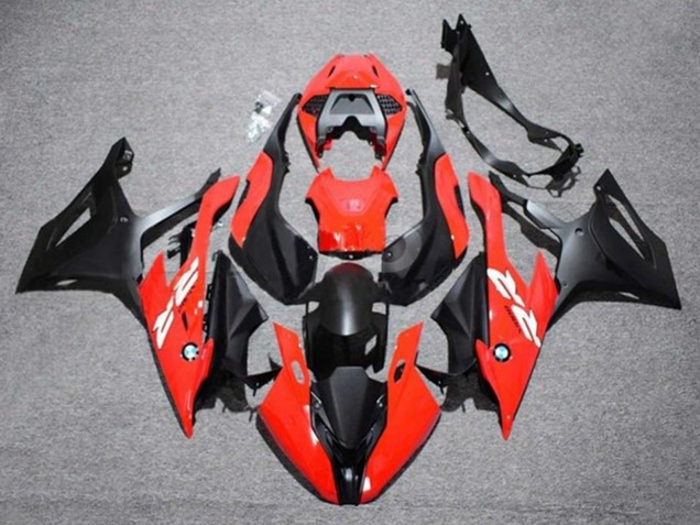 Rot Weiß Matt Schwarz 2019-2022 BMW S1000RR Motorrad Verkleidung