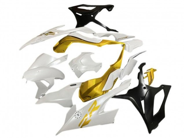 Weiß Gold Matt Schwarz 2019-2022 BMW S1000RR Motorrad Verkleidung