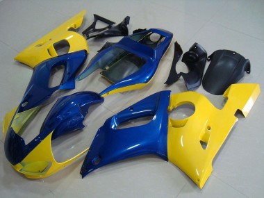 Gelb Blau 1998-2002 Yamaha YZF R6 Motorrad Verkleidung