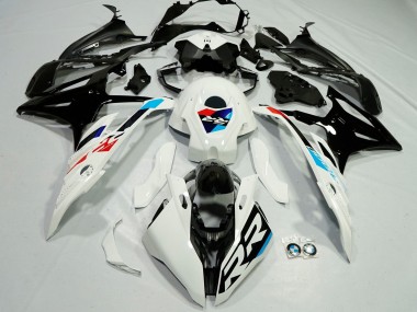 Weiß Hellblau Rot Glänzendes Schwarz 2023-2024 BMW S1000RR Motorrad Verkleidung