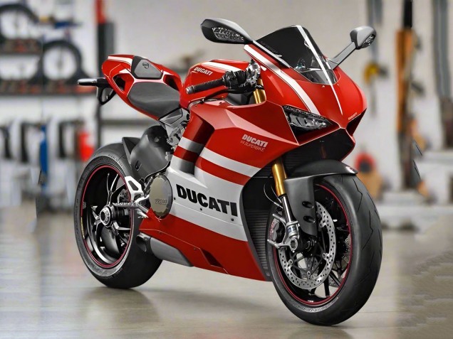Weiß Rot Streifen 2018-2019 Ducati Panigale V4 V4S Motorrad Verkleidung
