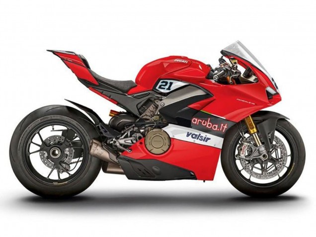 Rot Schwarz Weiß Valsir 2018-2019 Ducati Panigale V4 V4S Motorrad Verkleidung