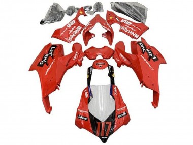 Rot Glänzendes Schwarz Lenovo 117 2020-2021 Ducati Panigale V4 V4S Motorrad Verkleidung
