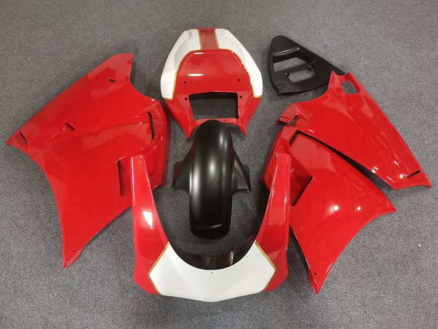 Weiß Rot Gold Matt Schwarz Race 1993-2005 Ducati 748/916/996/998 Motorrad Verkleidung