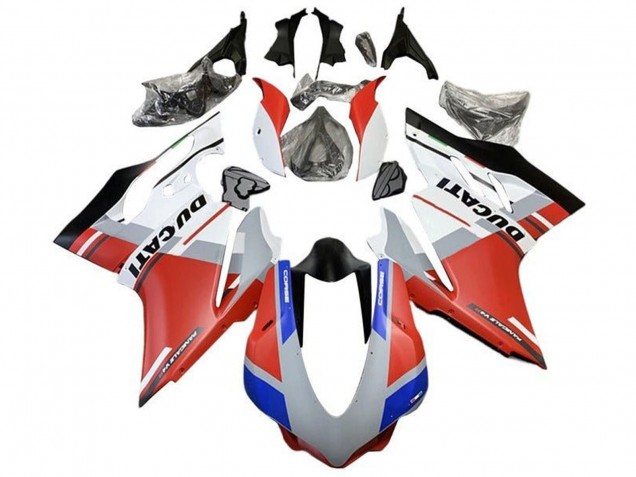 Weiß Rot Blau Matt Schwarz 2015-2020 Ducati 959/1299 Motorrad Verkleidung