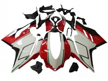 Weiß Rot Grün Glänzendes Schwarz 2015-2020 Ducati 959/1299 Motorrad Verkleidung