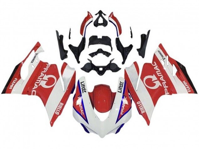 Weiß Rot Blau Pramac 2015-2020 Ducati 959/1299 Motorrad Verkleidung
