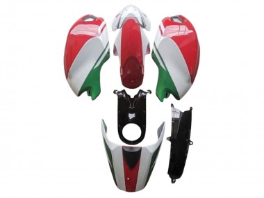 Weiß Rot Grün 2008-2012 Ducati Monster 696 796 1100 1100S Motorrad Verkleidung