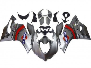 Silber Rot Blau Martini 2011-2014 Ducati Panigale 1199 Motorrad Verkleidung