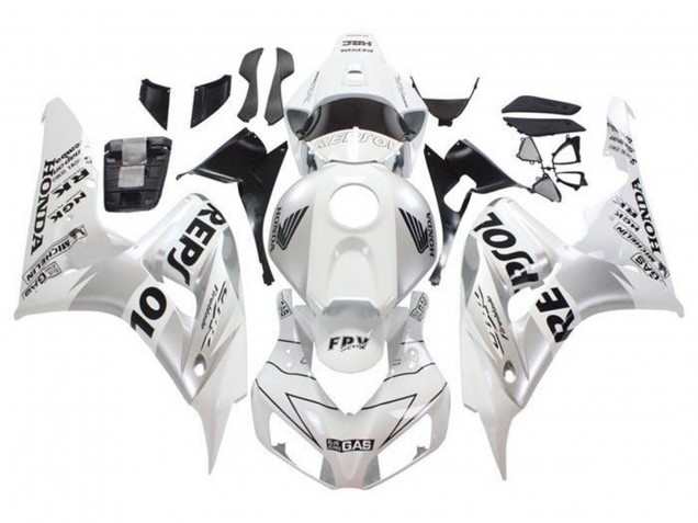 Weiß Silber Schwarz Repsol 2006-2007 Honda CBR1000RR Motorrad Verkleidung