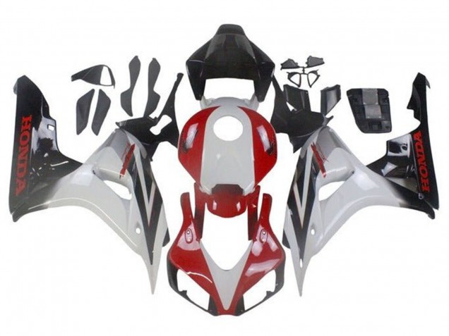 Weiß Rot Glänzendes Schwarz Fade 2006-2007 Honda CBR1000RR Motorrad Verkleidung
