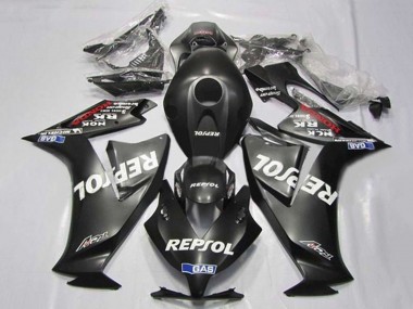 Matt Schwarz Weiß Repsol 2012-2016 Honda CBR1000RR Motorrad Verkleidung