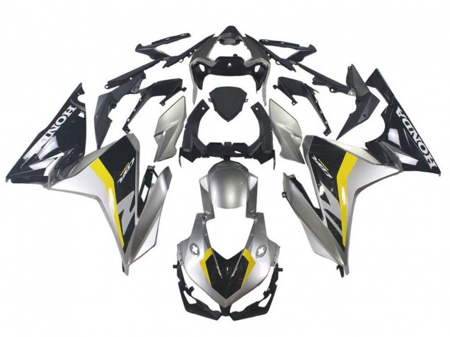 Silber Glänzendes Schwarz Gelb 2019-2021 Honda CBR500R Motorrad Verkleidung