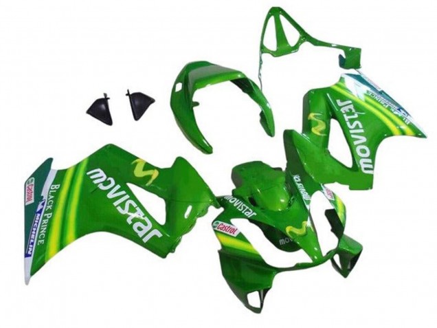 Grün MoviStar Castrol 2002-2013 Honda VFR 800 Motorrad Verkleidung