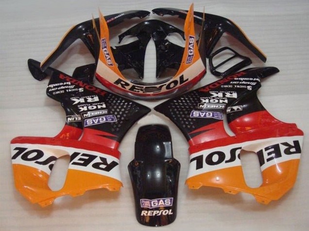 Orange Weiß Rot Glänzendes Schwarz Repsol 1996-1997 Honda CBR900RR 893 Motorrad Verkleidung