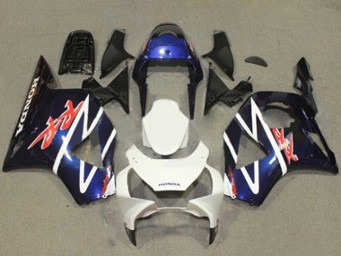 Blau Weiß Glänzendes Schwarz 2002-2003 Honda CBR900RR 954 Motorrad Verkleidung