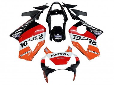 Weiß Orange Rot Glänzendes Schwarz Repsol 2002-2003 Honda CBR900RR 954 Motorrad Verkleidung