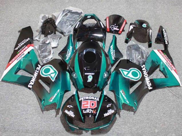 Blau Grün Blau Glänzendes Schwarz Petronas 20 2013-2023 Honda CBR600RR Motorrad Verkleidung