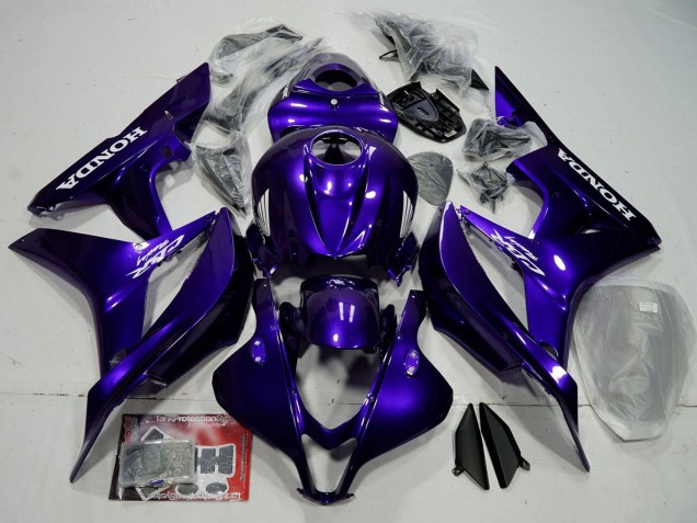 Blau Glänzendes Schwarz 2007-2008 Honda CBR600RR Motorrad Verkleidung