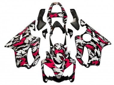 Schwarz Rot Grau Camouflage 2001-2003 Honda CBR600 F4i Motorrad Verkleidung