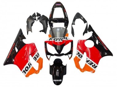 Orange Weiß Rot Glänzendes Schwarz Repsol 2001-2003 Honda CBR600 F4i Motorrad Verkleidung