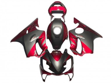 Rot Matt Schwarz 2001-2003 Honda CBR600 F4i Motorrad Verkleidung