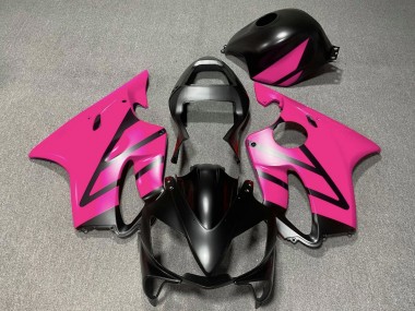 Rosa Matt Schwarz 2001-2003 Honda CBR600 F4i Motorrad Verkleidung