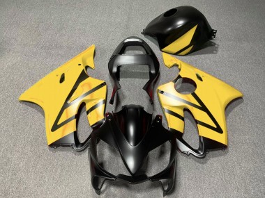 Gelb Matt Schwarz 2001-2003 Honda CBR600 F4i Motorrad Verkleidung