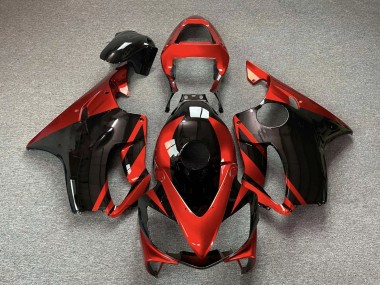 Rot Glänzendes Schwarz 2001-2003 Honda CBR600 F4i Motorrad Verkleidung