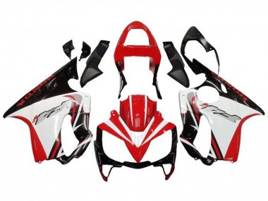 Weiß Rot Glänzendes Schwarz 2001-2003 Honda CBR600 F4i Motorrad Verkleidung