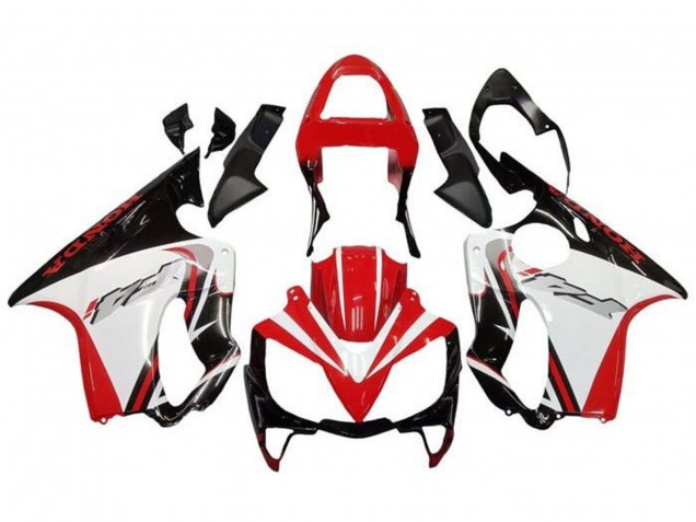 Weiß Rot Glänzendes Schwarz 2001-2003 Honda CBR600 F4i Motorrad Verkleidung