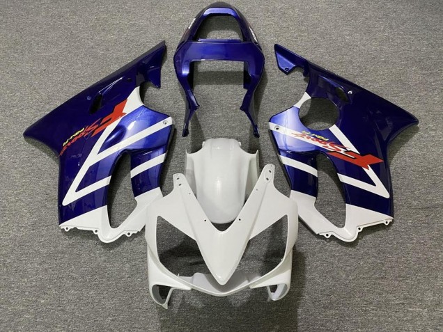 Weiß Blau Streifen 2001-2003 Honda CBR600 F4i Motorrad Verkleidung