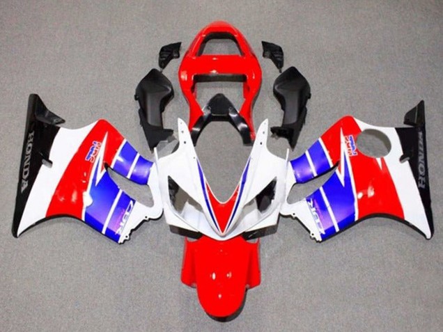 Weiß Rot Blau Schwarz 2001-2003 Honda CBR600 F4i Motorrad Verkleidung