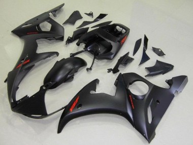 Matt Schwarz Rot Aufkleber 2003-2004 Yamaha YZF R6 Motorrad Verkleidung