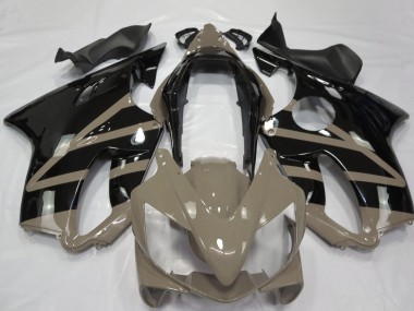 Taupe Braun Glänzendes Schwarz 2004-2007 Honda CBR600 F4i Motorrad Verkleidung