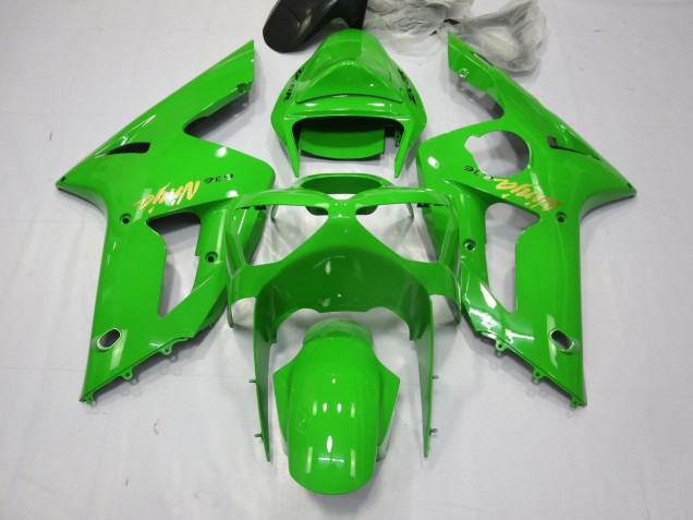 Grün Gold Aufkleber 2003-2004 Kawasaki ZX6R Motorrad Verkleidung