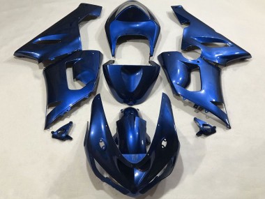 Blau 2005-2006 Kawasaki ZX6R Motorrad Verkleidung