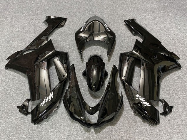 Schwarz 2007-2008 Kawasaki ZX6R Motorrad Verkleidung