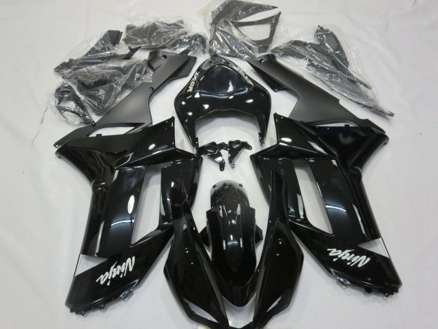 Glänzendes Schwarz Matt Schwarz Weiß Aufkleber 2007-2008 Kawasaki ZX6R Motorrad Verkleidung