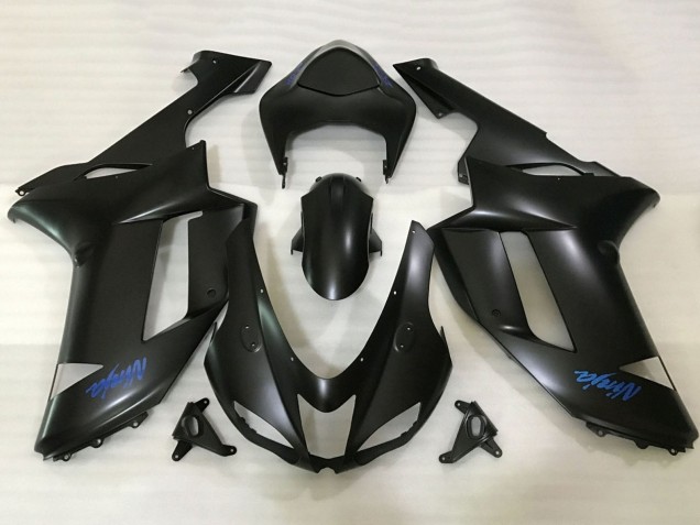 Matt Schwarz Blau Ninja 2007-2008 Kawasaki ZX6R Motorrad Verkleidung